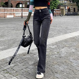 Durable Streetwear High Waist Elastic Flare Jeans