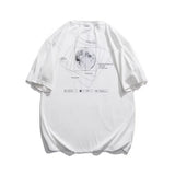 Geometric Print Techwear Punk Style T-Shirt