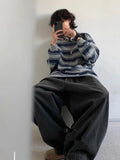 Japanese Retro Stripe Loose Sweatshirt