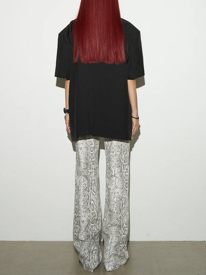 Colorblock High Waist Patchwork Wide Pants
