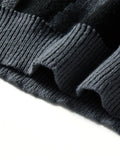 Irregular Pattern Round Neck Sweater