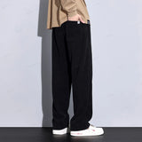 Elastic-waist Baggy Straight Sweatpants
