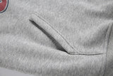 Heavyweight Letter Print Fleece Sporty Hoodie