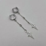 Y2K Gothic Cross Punk Star Drop Earrings
