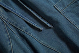 Retro Loose Denim Cargo Pants