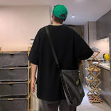 Streetwear Casual Korean Print Oversized T-Shirt
