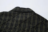 Streetwear Plaid Spliced Long Sleeve Lapel Shirt