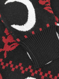 Spooky Moon Skull Pattern Sweater