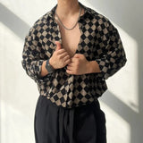 Retro Classic Fashionable Loose Fit Long Sleeve Shirt