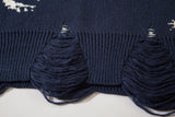 Starry Sky Knitted Ripped Sweater