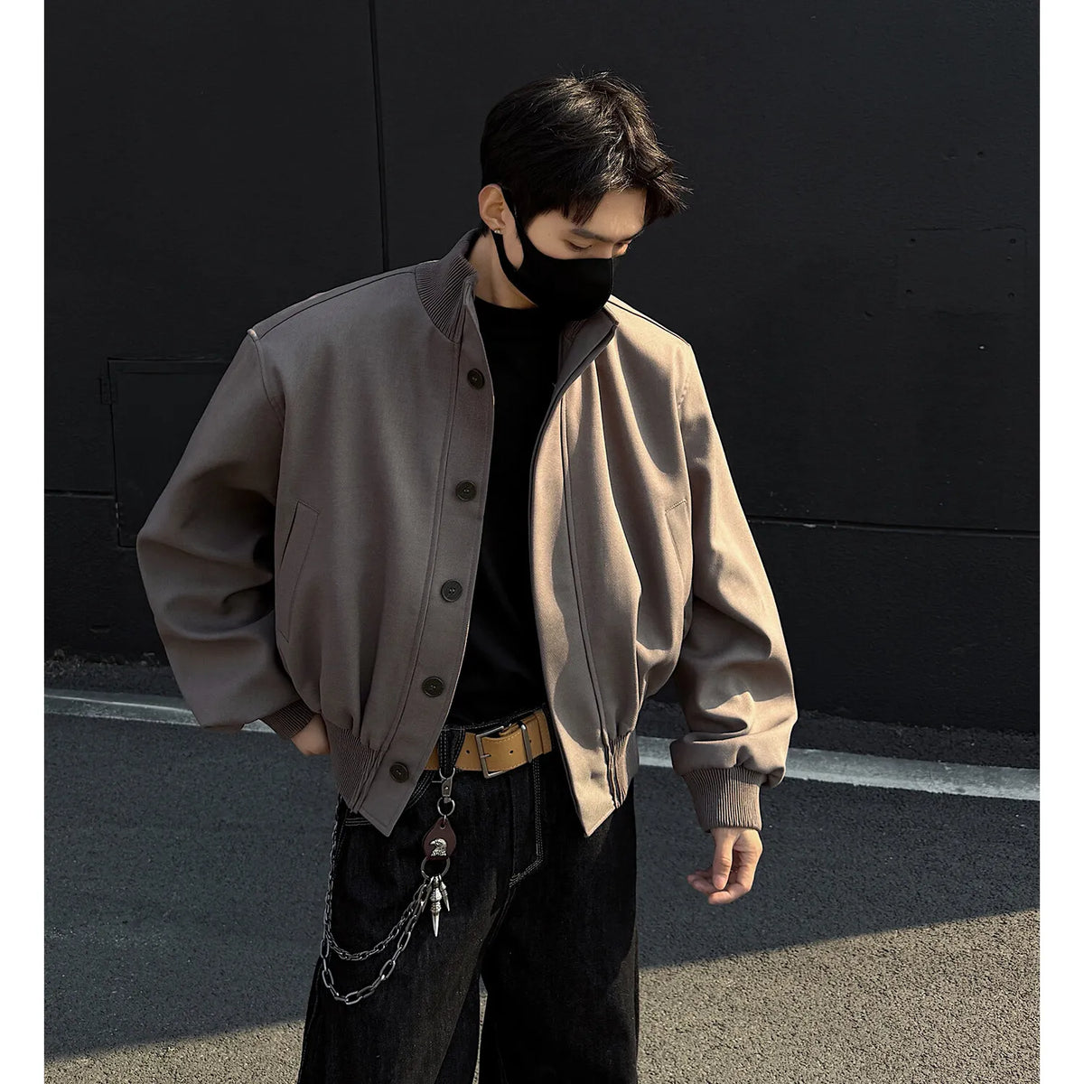 Cool Trendy Oversized Stand Up Collar Jacket