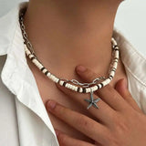 Creative Trendy Coconut Husk Starfish Necklace