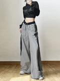 Wide Leg Striped Track Pants