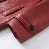 Autumn Loose Fit Genuine PU Leather Jacket
