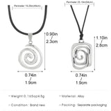 Geometric Spiral Pendant Necklaces