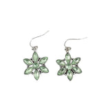 Green Stone Vintage Silver Dangle Earrings