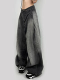 Women High Waist Wide Leg Denim Jeans