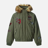 Streetwear Hip Hop Fur Collar Hooded Jacket