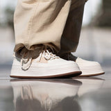 Retro Thick Bottom White Sneakers