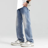 Loose Straight Streetwear Washed Denim Jeans