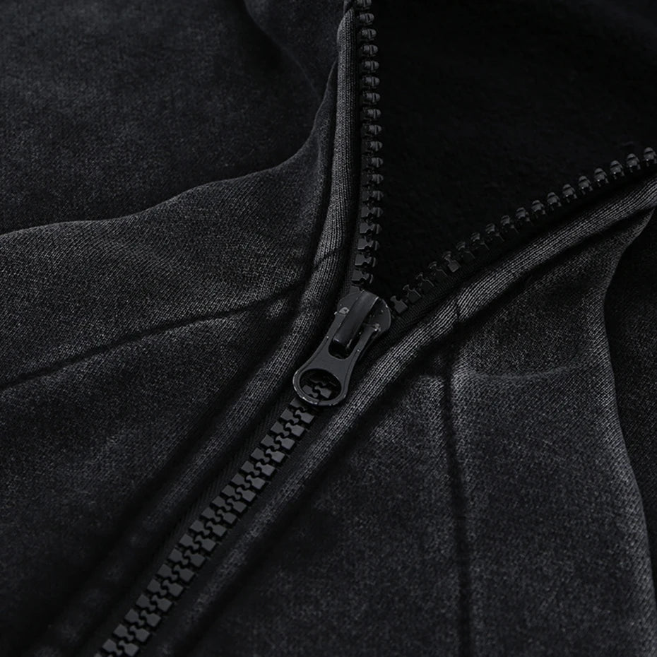 Retro Black Oversized Hoodie