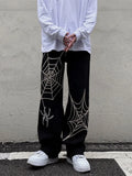 Y2k Spider Web Black Pants