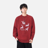 Comfortabl Deer Santa Print Sweater