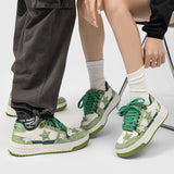 Avocado Green Starryclimb Patchwork Skate Shoes