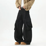Streetwear High-Street Wide Leg Cargo Jeans