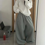 Black Korean Oversize High Waist Pants