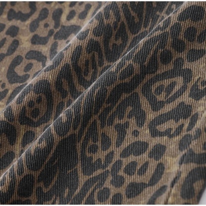 Y2K Leopard Flair High Waisted Pants