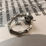Adjustable Retro Rose Bud Cool Open Ring