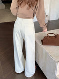 Elegant Cool Corduroy Wide Leg Pants