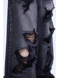 High Waist Ripped Hole Baggy Jeans