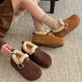 Cozy Faux Fur Loafers Flats Shoes