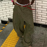 Retro Wide Leg Vintage Cargo Jeans