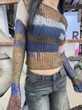 Y2K Cropped Knitted Sweater