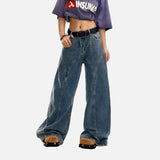 Effortless Y2K Blue Wide Leg Denim Jeans