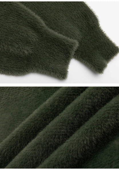 Fuzzy Cozy Knitted Sweater