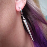 Metal Punk Cone Pendant Earrings