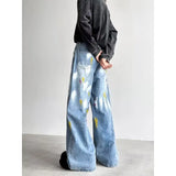 Y2K Art Splash Jeans
