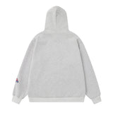 Retro Contrast Paneled Casual Front Pocket Hoodie