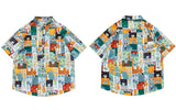 Y2K Retro Chic Graphic Print Beach Shirt
