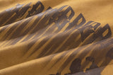 Suede Retro Bear Print T-shirt