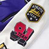 Splicing Short "All Star" Varsity Jacket