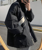 Zip-Up Turn Down Collar Jacket