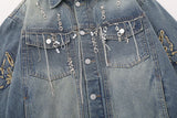 Embroidery Butterfly Denim Jacket