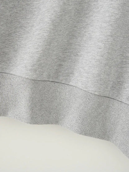 Pleated Casual Loose Pullover Sweatshirt
