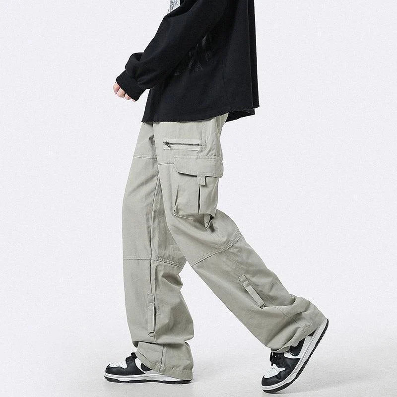 Oversized Zipper Cargo Pants