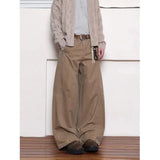 Spliced Scimitar Cotton Casual Wide Leg Pants